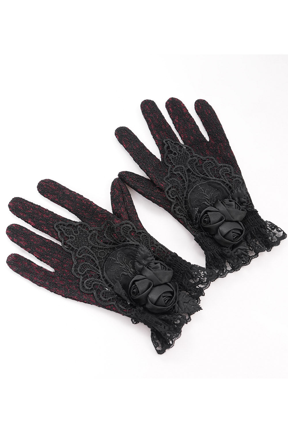 embroidered gothic gloves