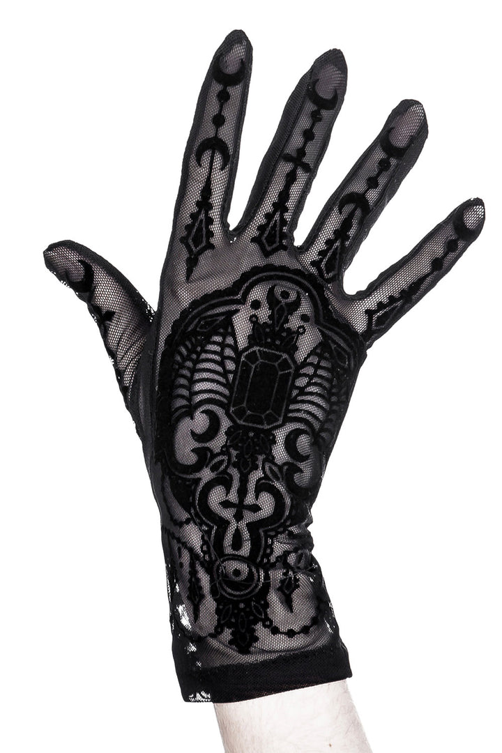 womens vintage goth styled gloves