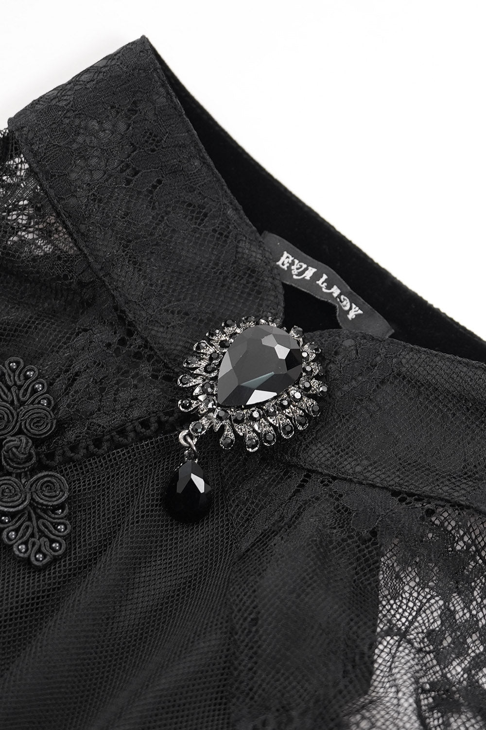 romantic goth beaded dress