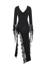 gothic long lace dress
