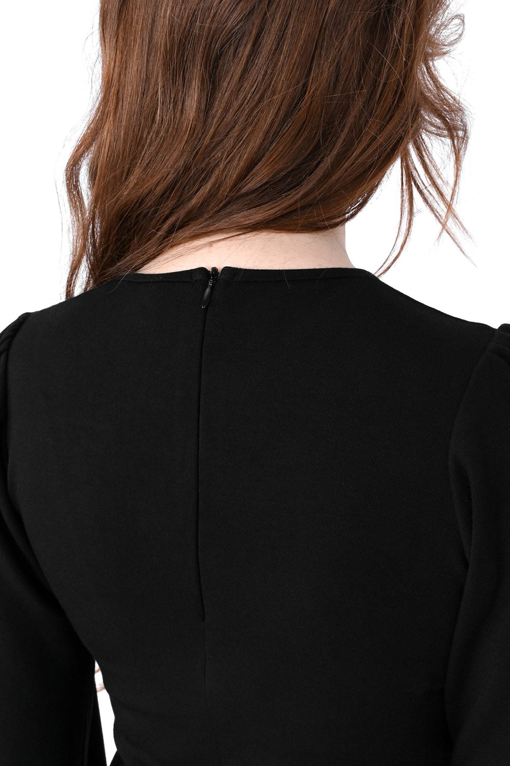 witchy black long flared sleeve dress