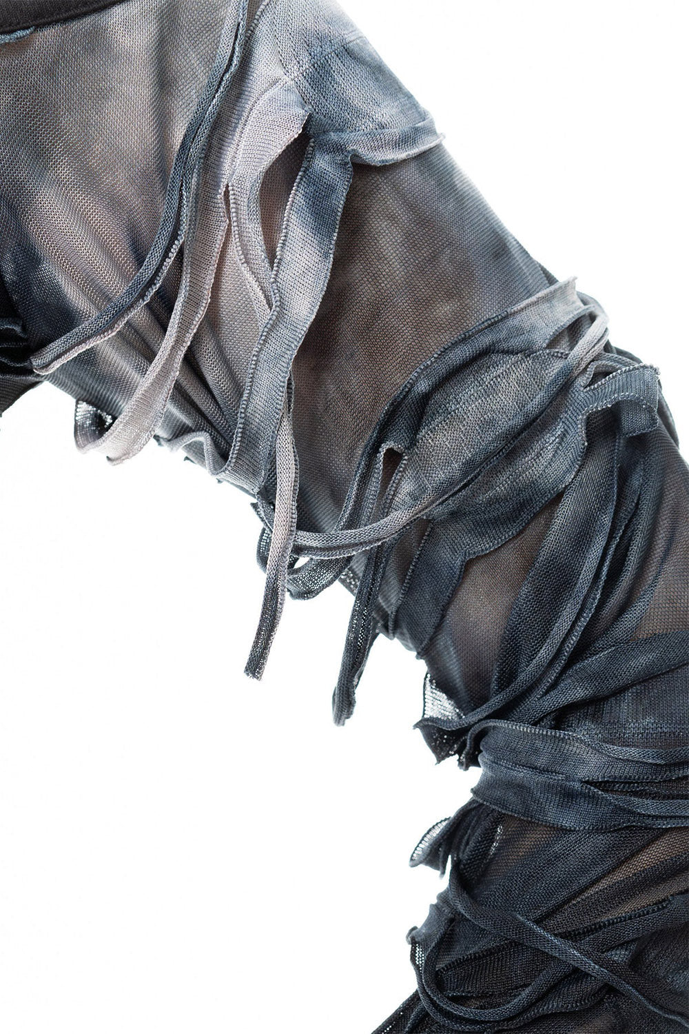 womens distressed tattered gothic top with thumbholes