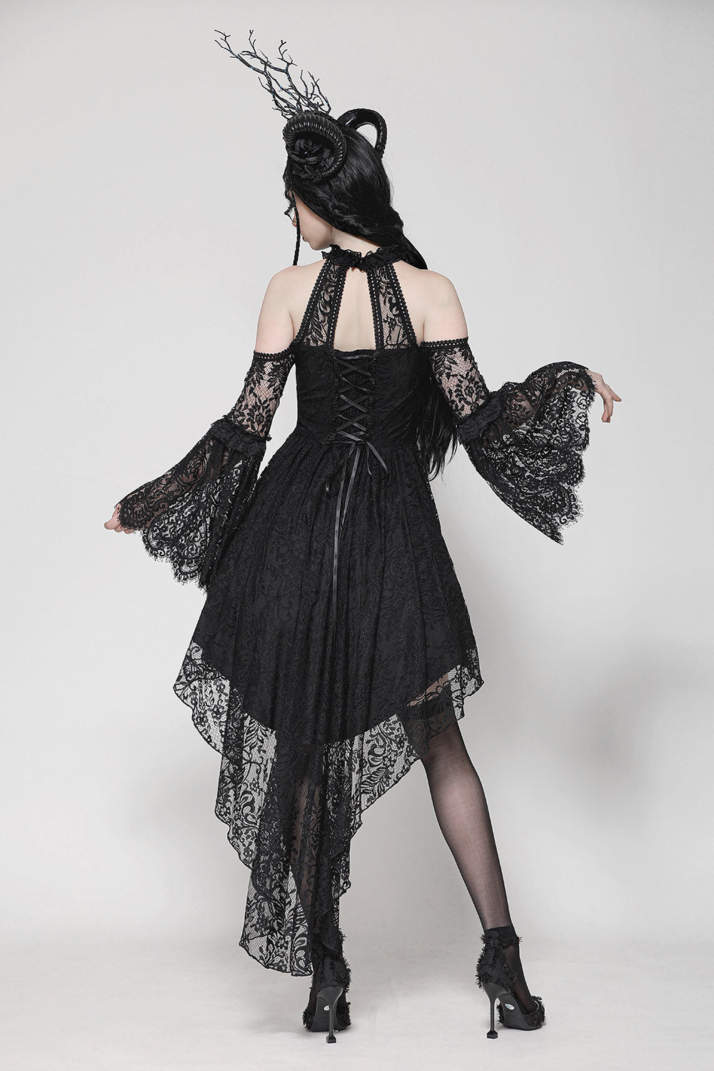 flared sleeve witch dress