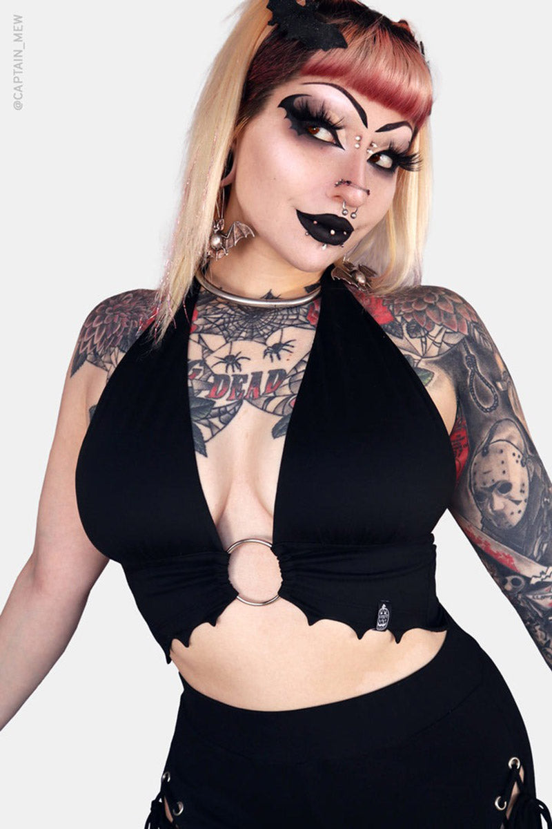 goth top with large o ring