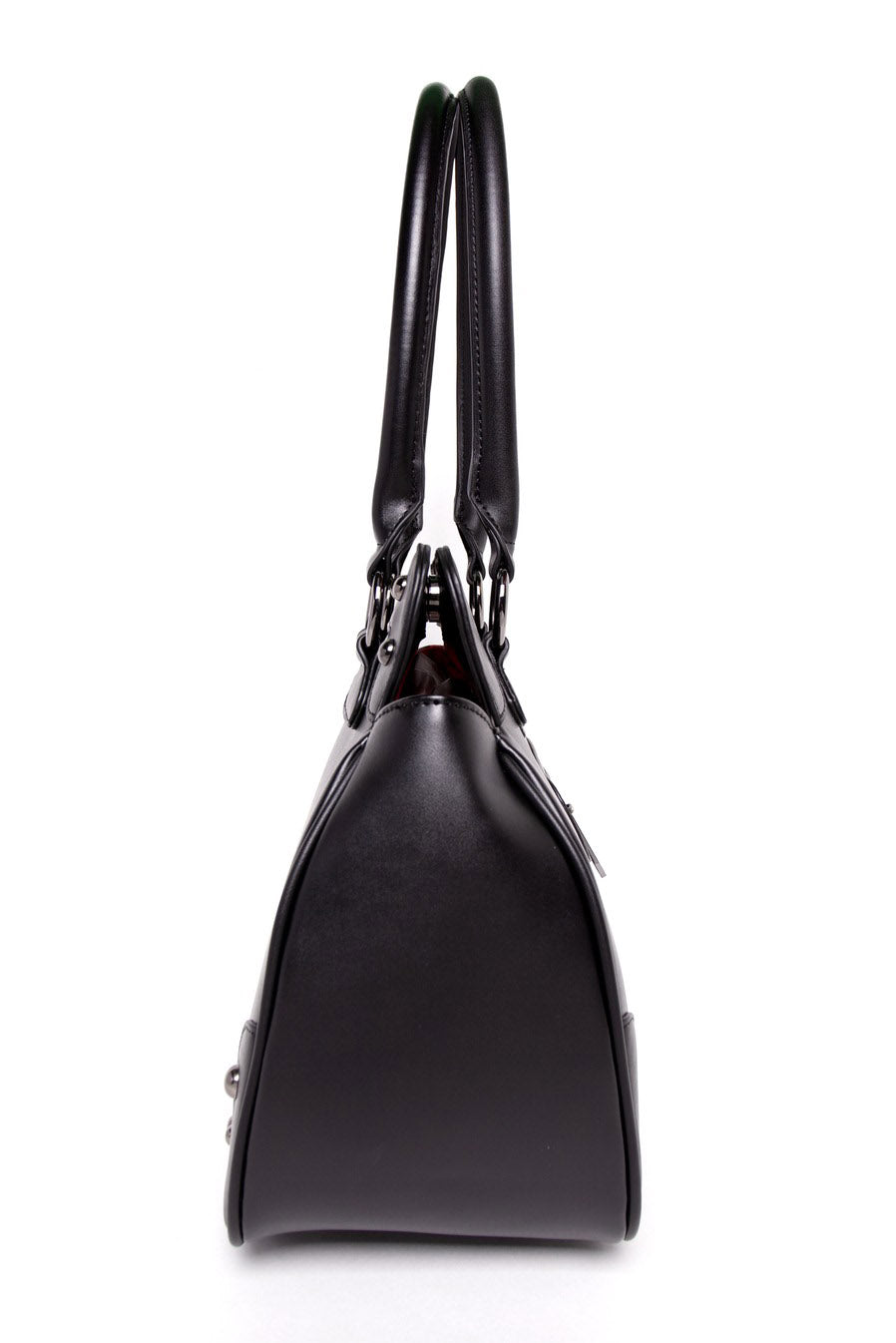 goth vegan leather purse