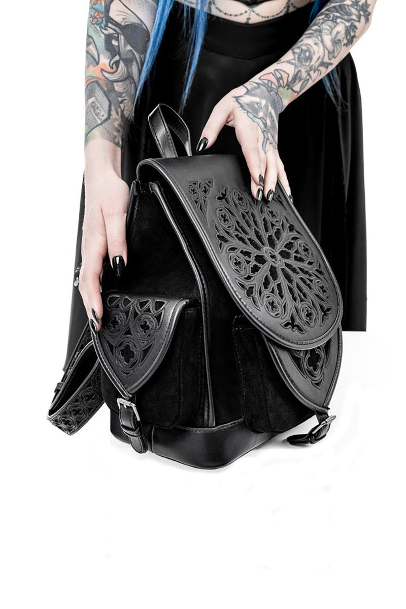 womens victorian goth vegan leather bag