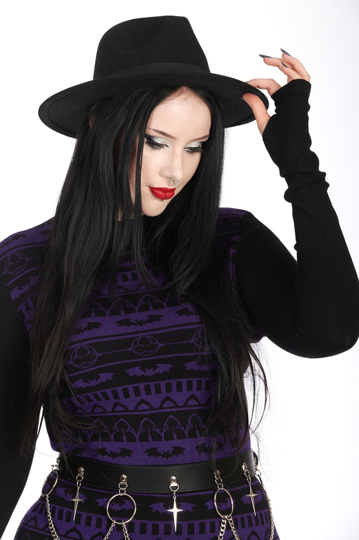 gothic fedora hat by banned apparel