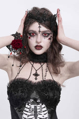 beaded tassel witch crown 