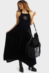 black hobo goth bag