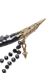 womens gothic headband with draped beads