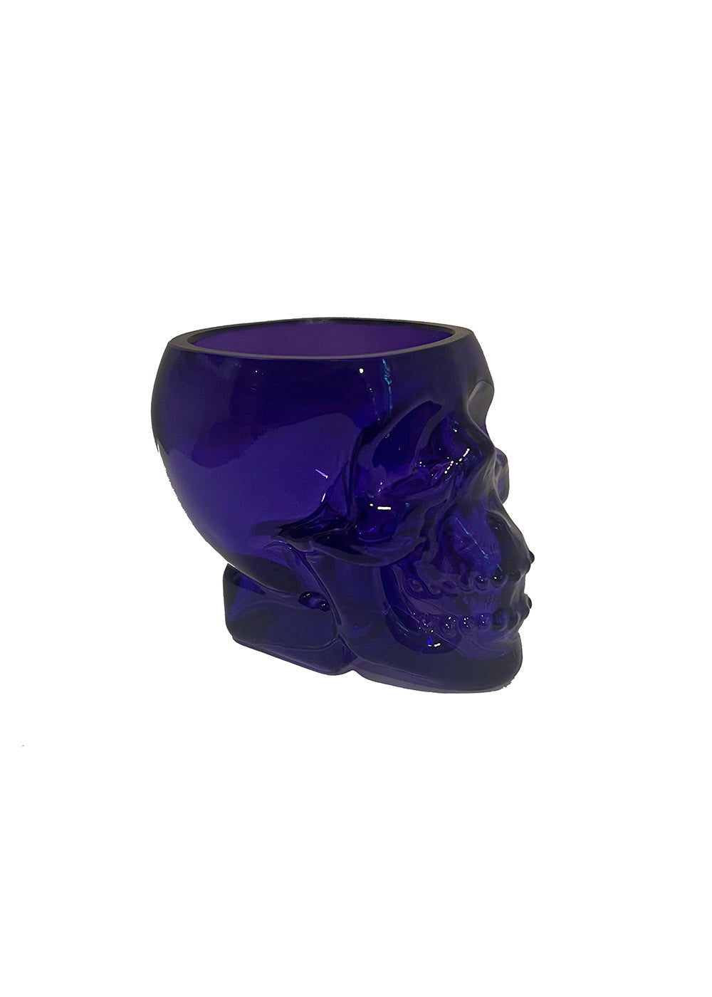 skull-shaped drinking glass