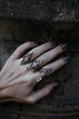 stainless steel medieval goth rings