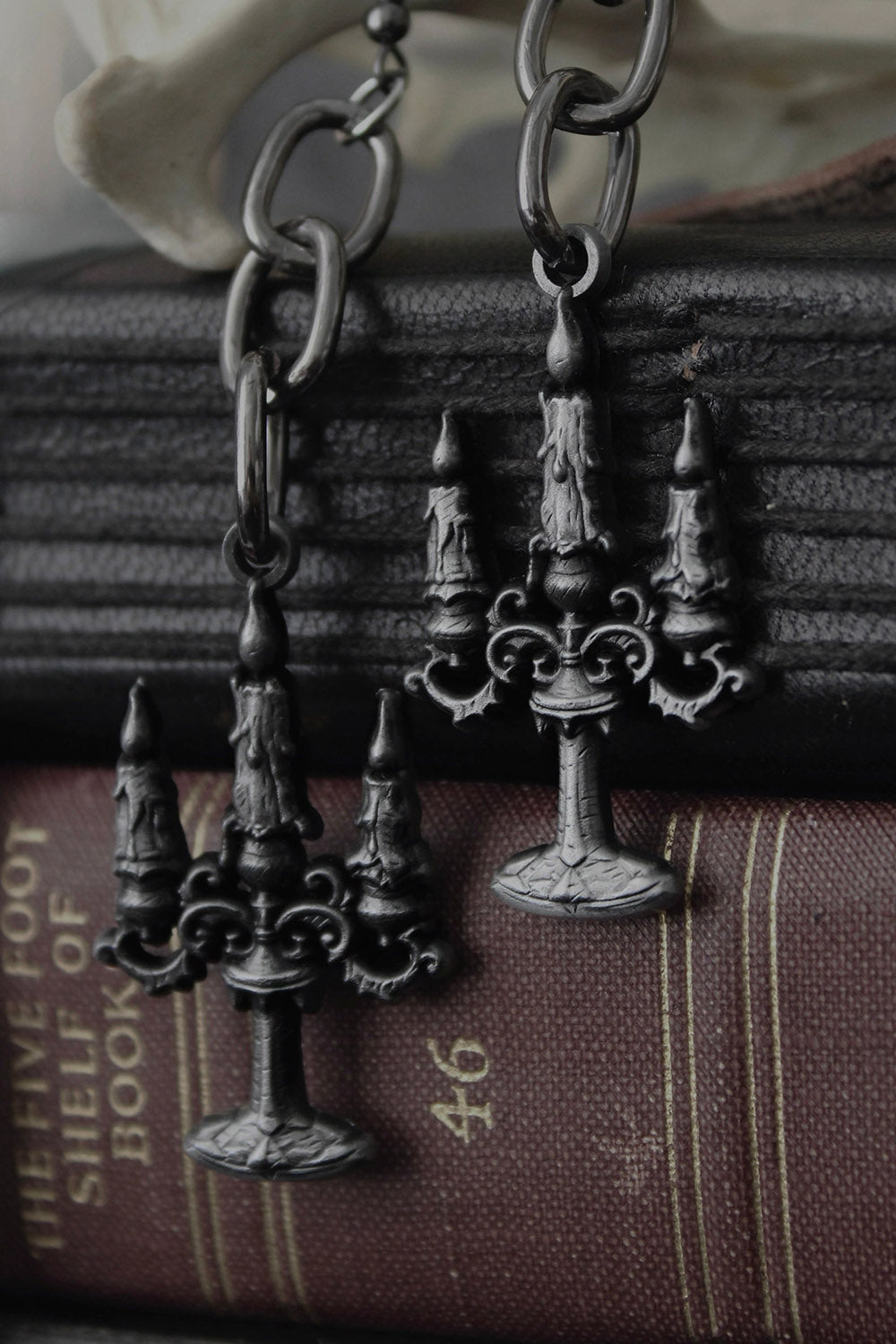 gothic candelabra earrings