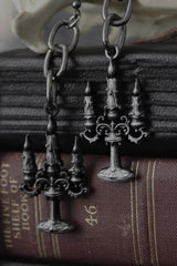 gothic candelabra earrings