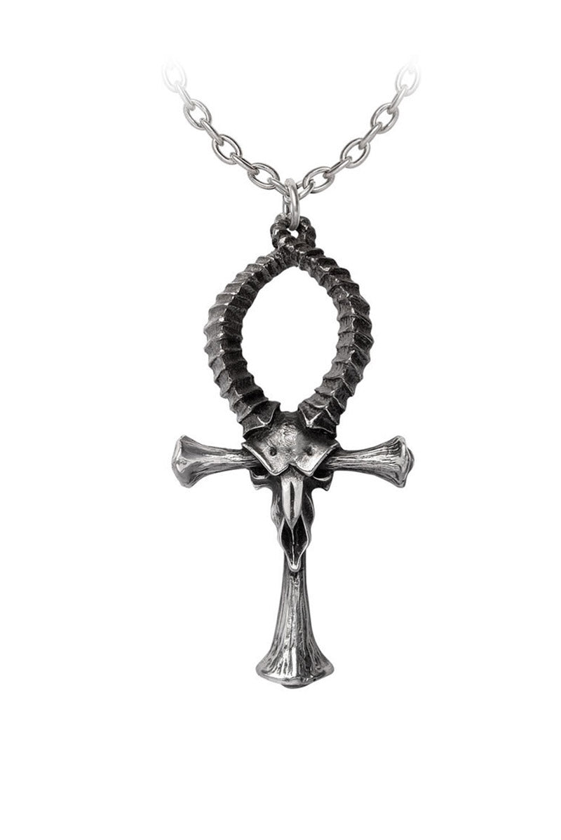 skull gothic cross necklace