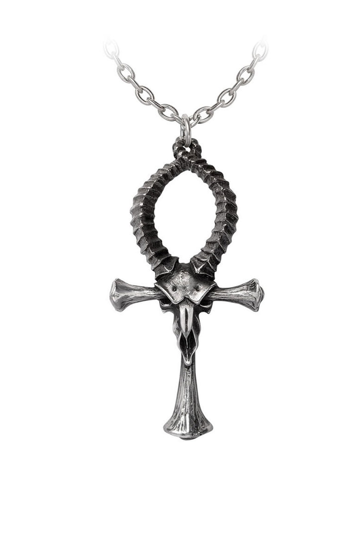 skull gothic cross necklace