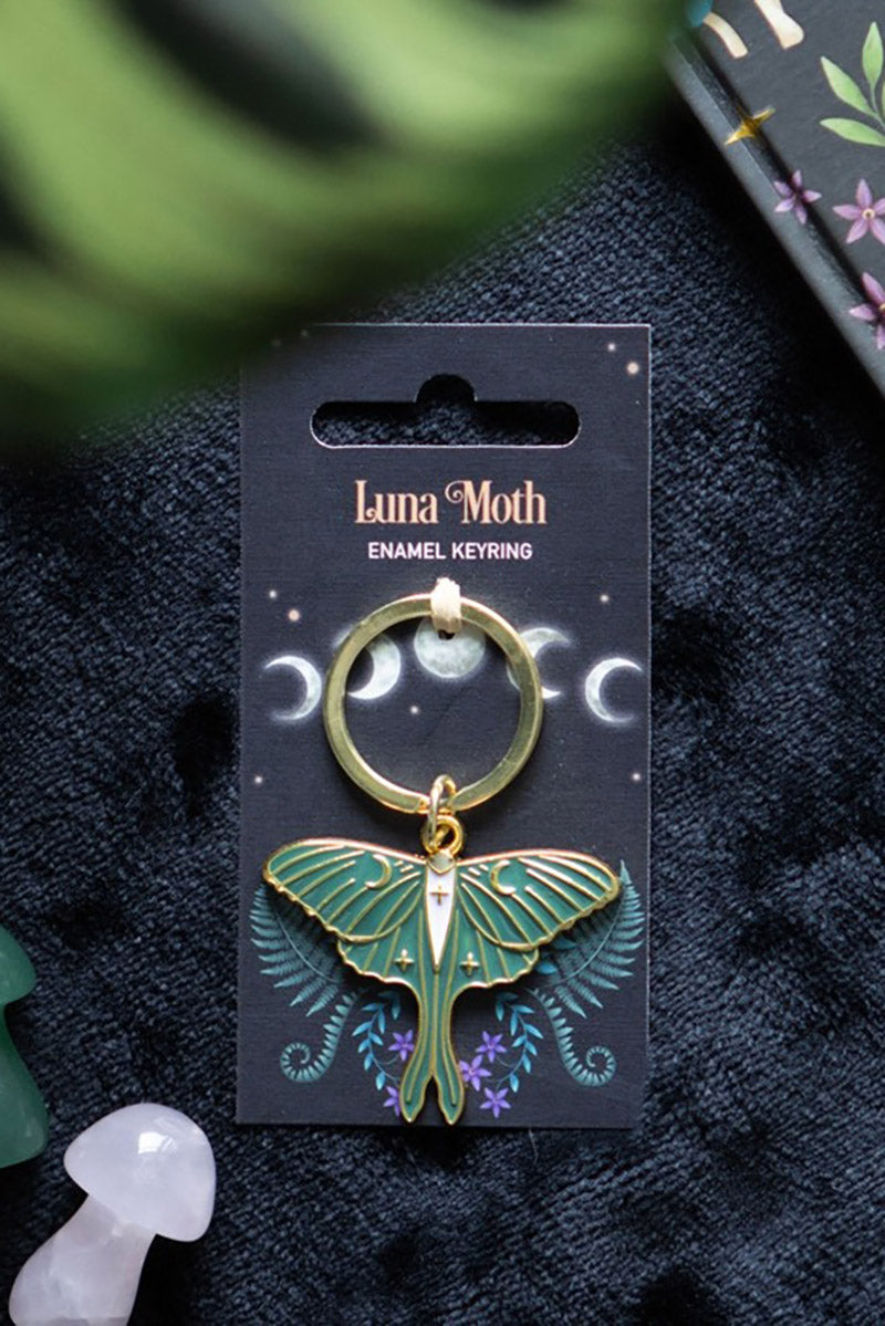 Luna Moth Keyring