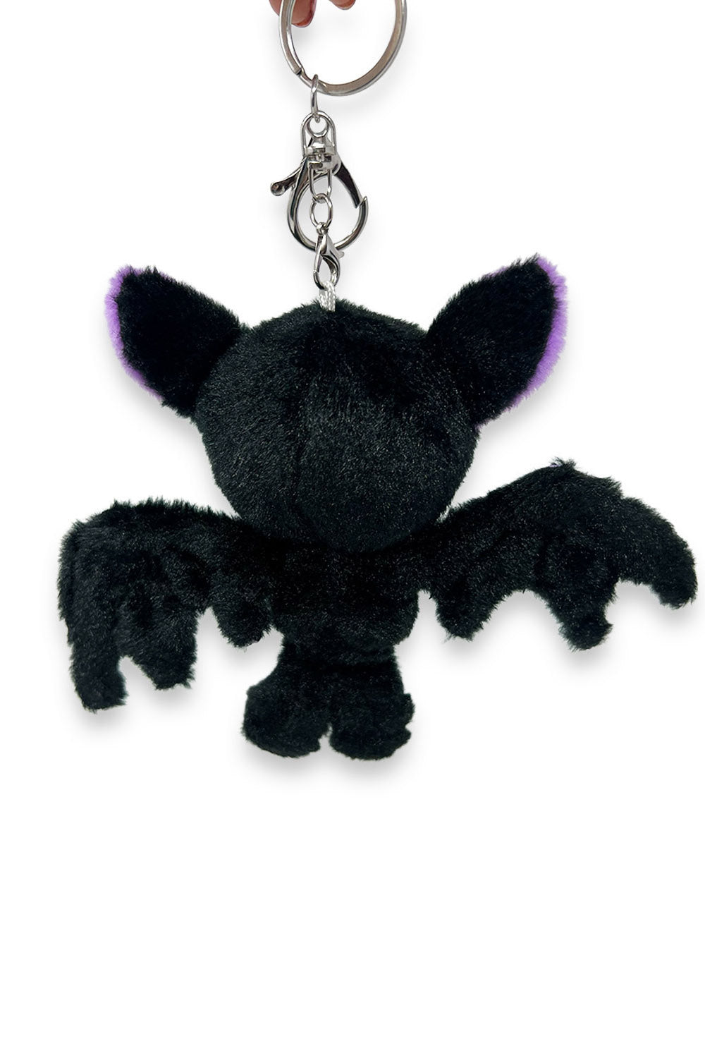 gothic skeleton bat keychain plushie 
