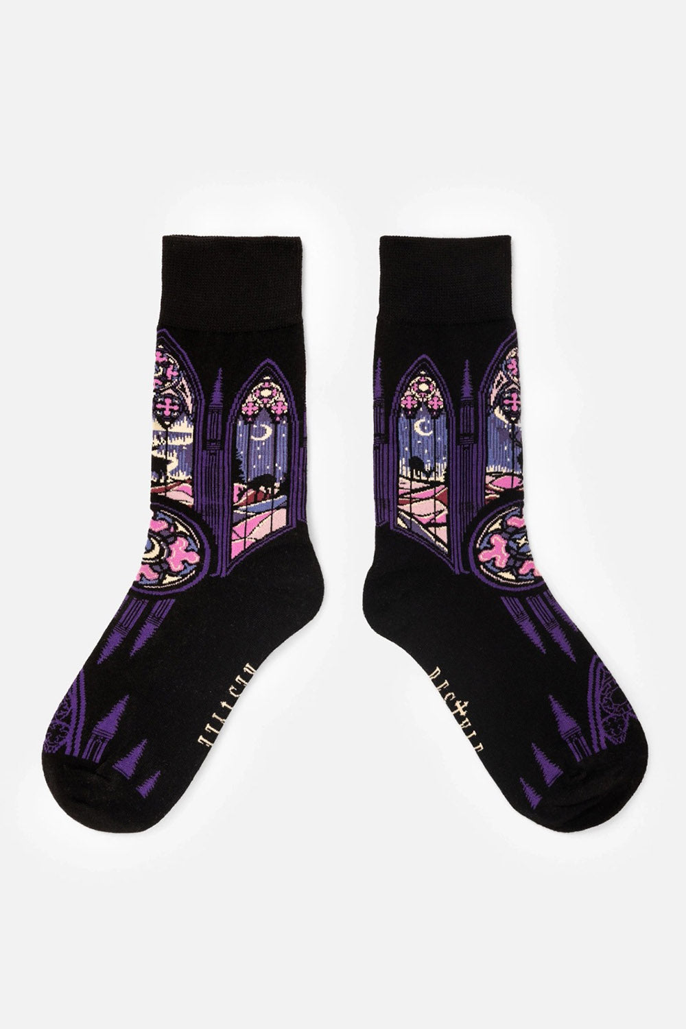 witchy goth socks