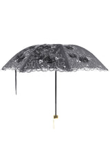 lace ruffled foldable embroidered lace umbrella