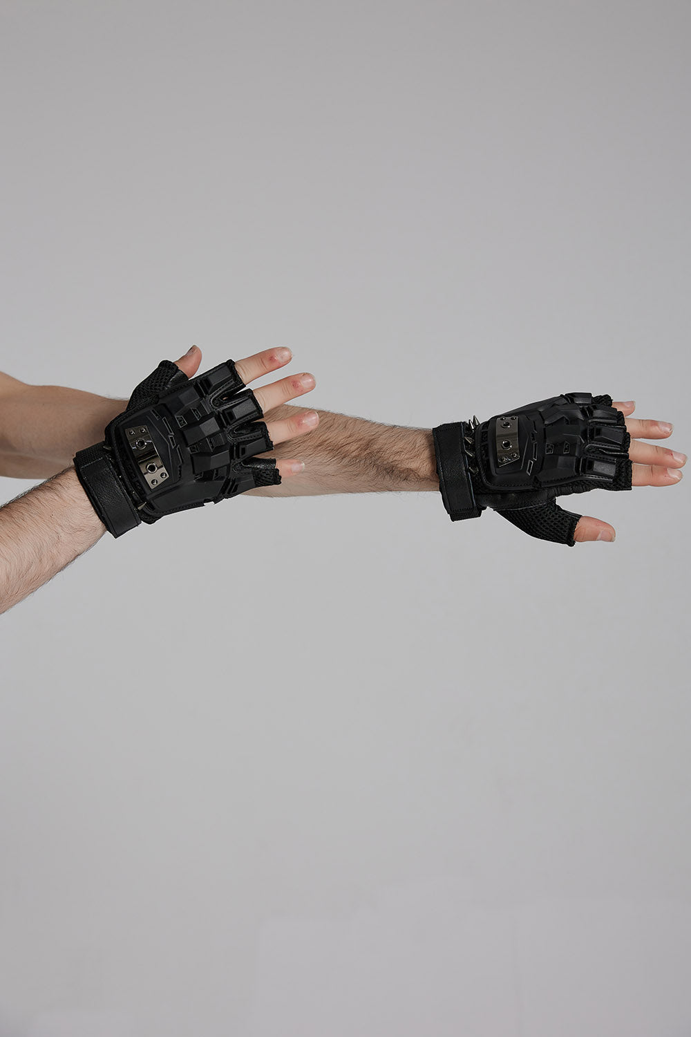 cyber goth futuristic gloves for men