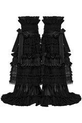 ruffled romantic goth leg warmers