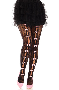 Sweetheart Striped Tights [BLACK/PINK]