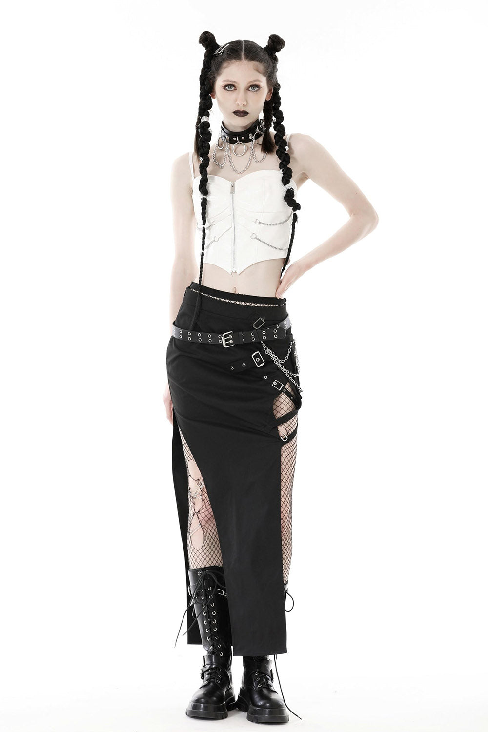 black grunge skirt