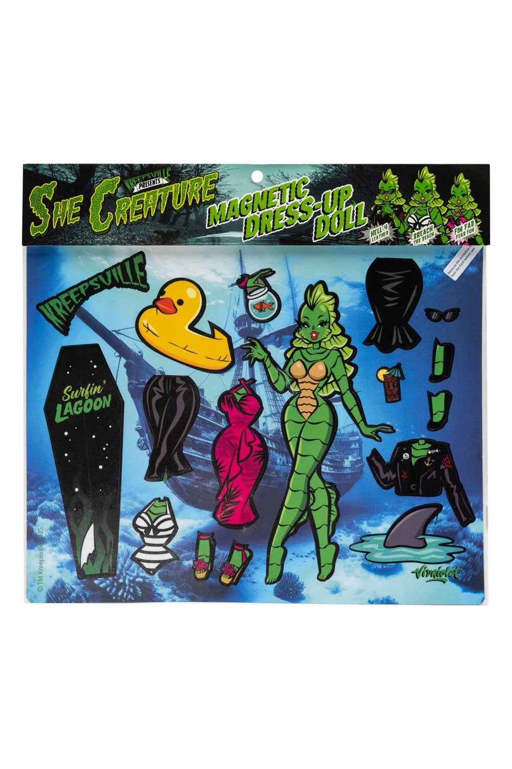 creature from the black lagoon monster movie magnet set