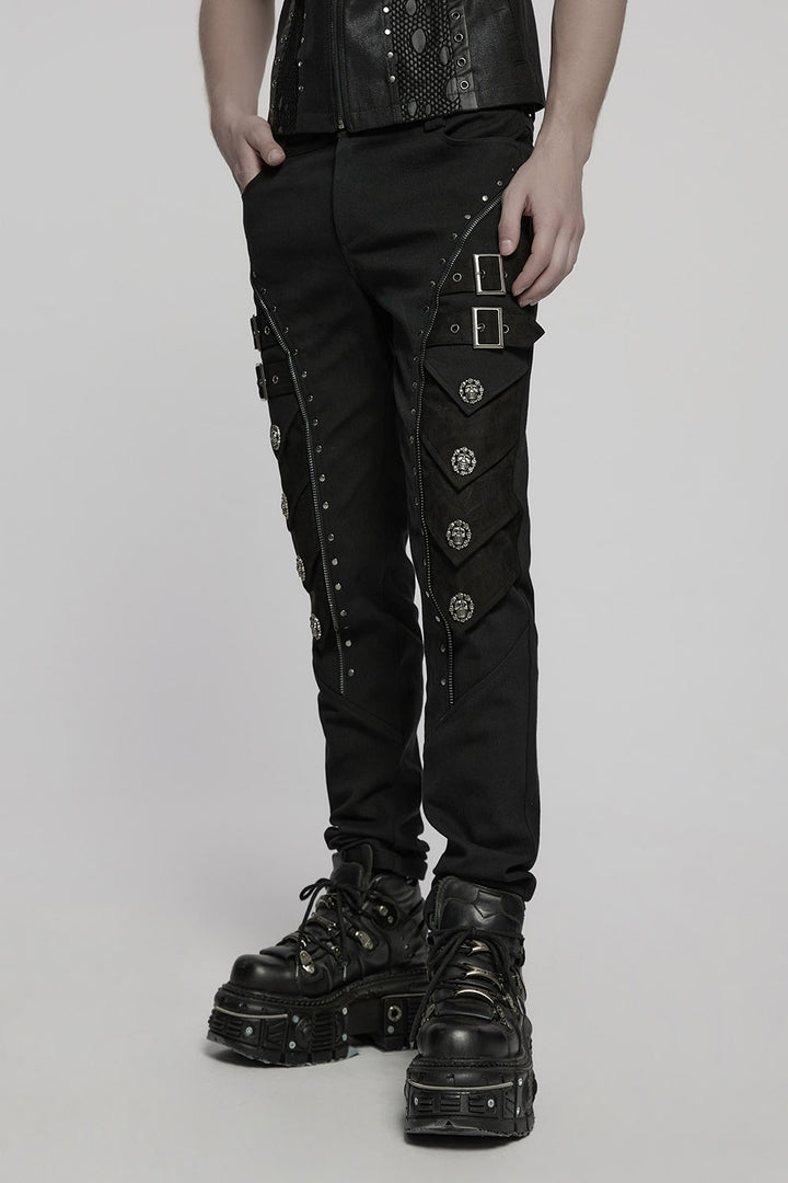mens buckle jeans 