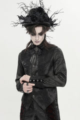 Mens button down black shirt 