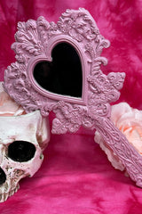 princesscore heart-shaped vanity mirror