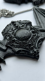 victorian goth bat necklace