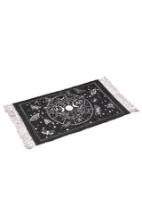 Goth lunar moth rug for mystical witchy aesthetic