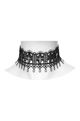 occult victorian goth necklace choker with cross