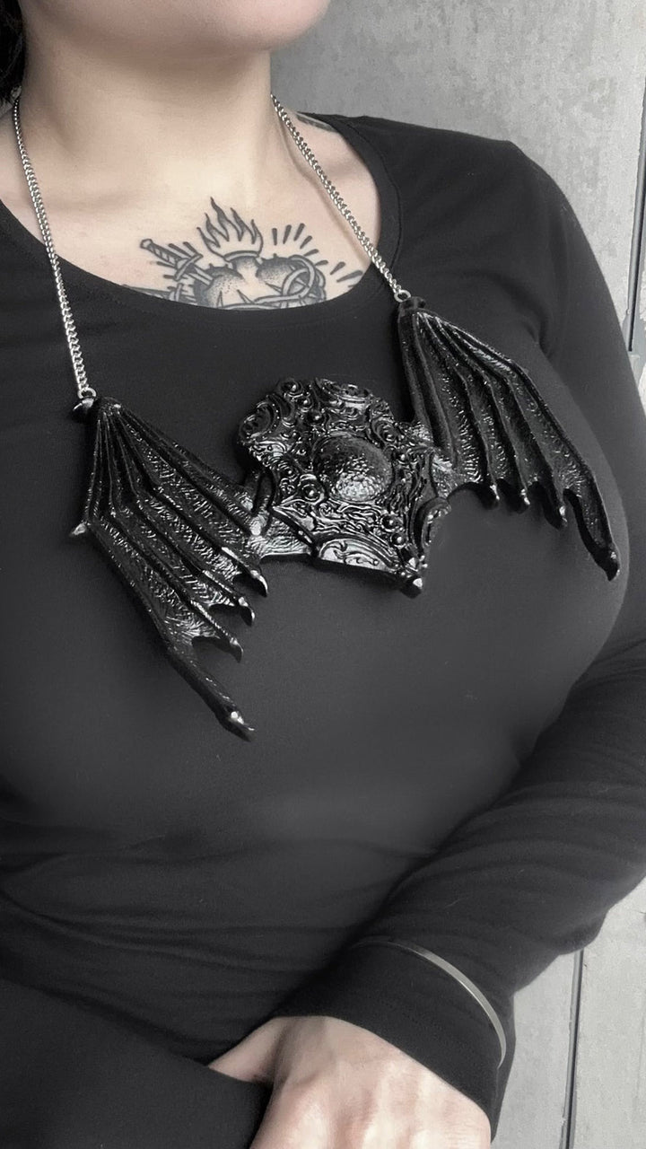 batwing shaped gothic jewelry