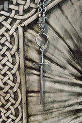 punk sword necklace