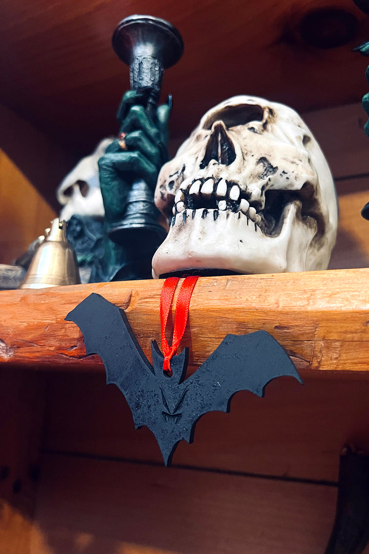 goth bat ornament
