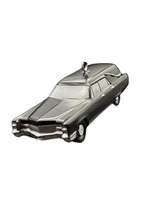 black gothic hearse care christmas ornament 