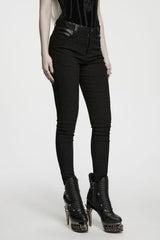 Women's Gothic Jacquard Skinny Pants from punk rave