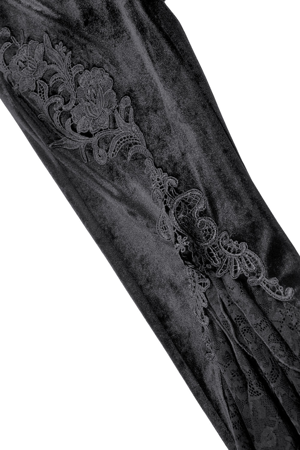 vintage goth inspired romantic goth black velvet pants