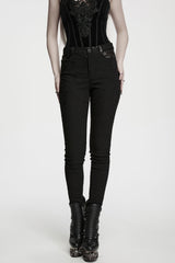 Gothic, dark aesthetic womens pants with flattering fit