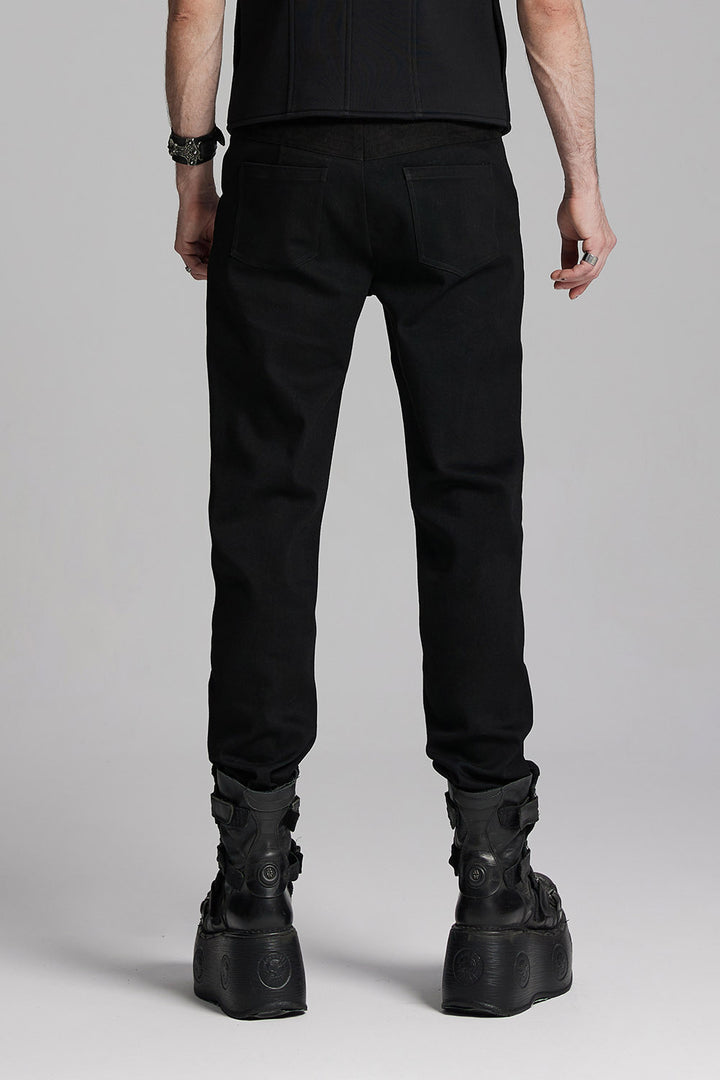 mens cyber goth black pants