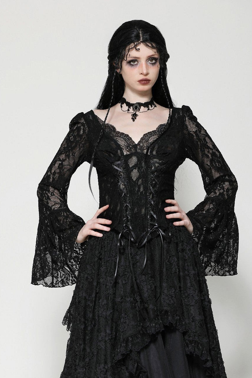 vintager goth inspired top