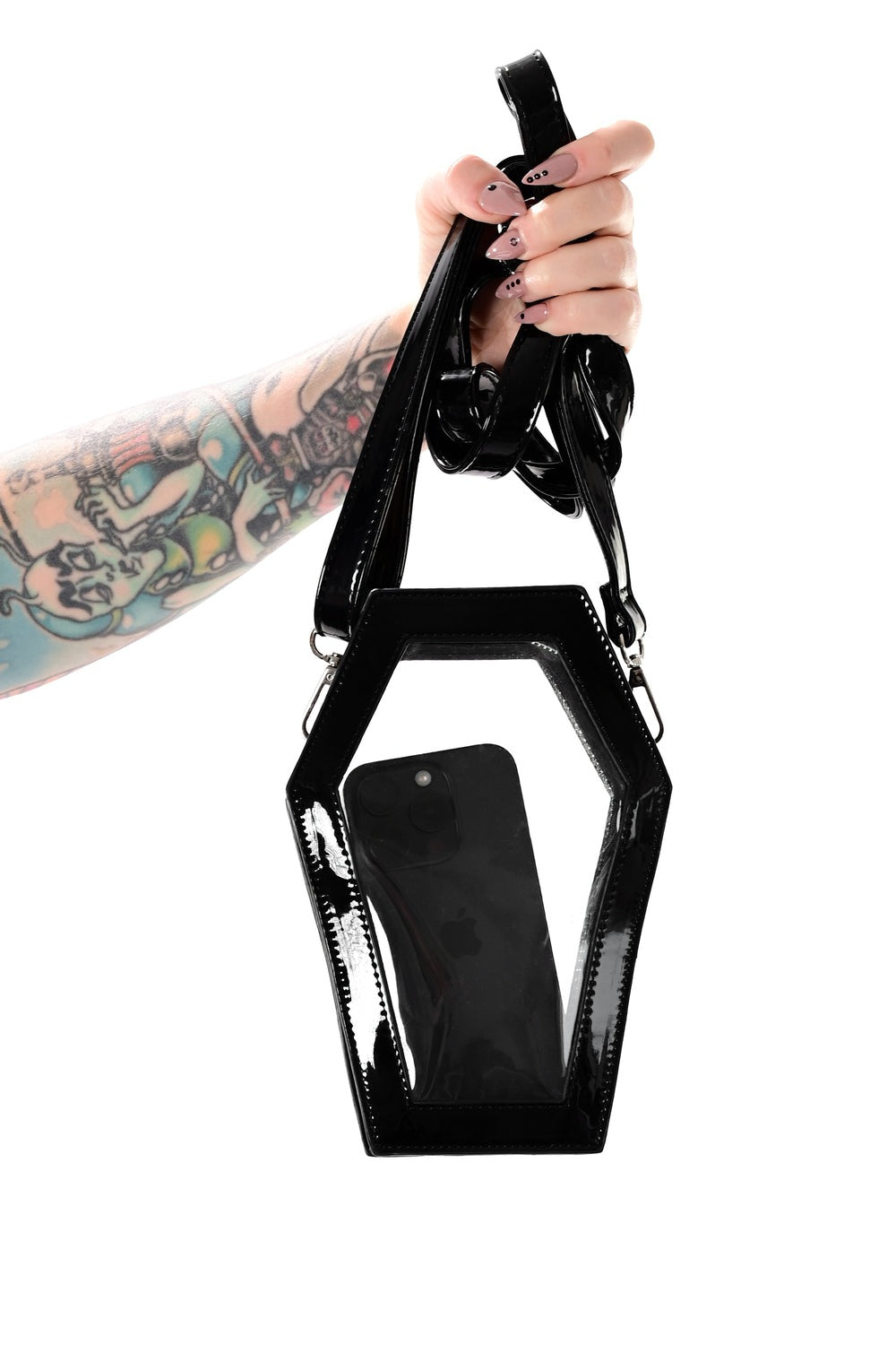 gothic coffin crossbody bag 