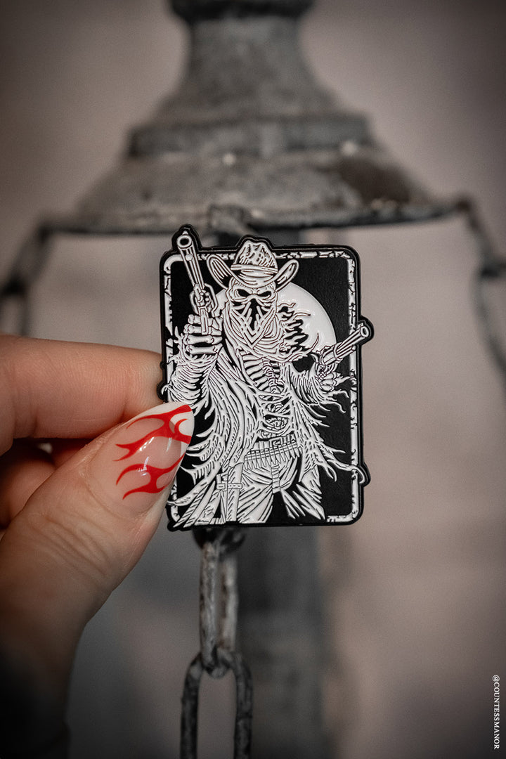 western goth enamel pin