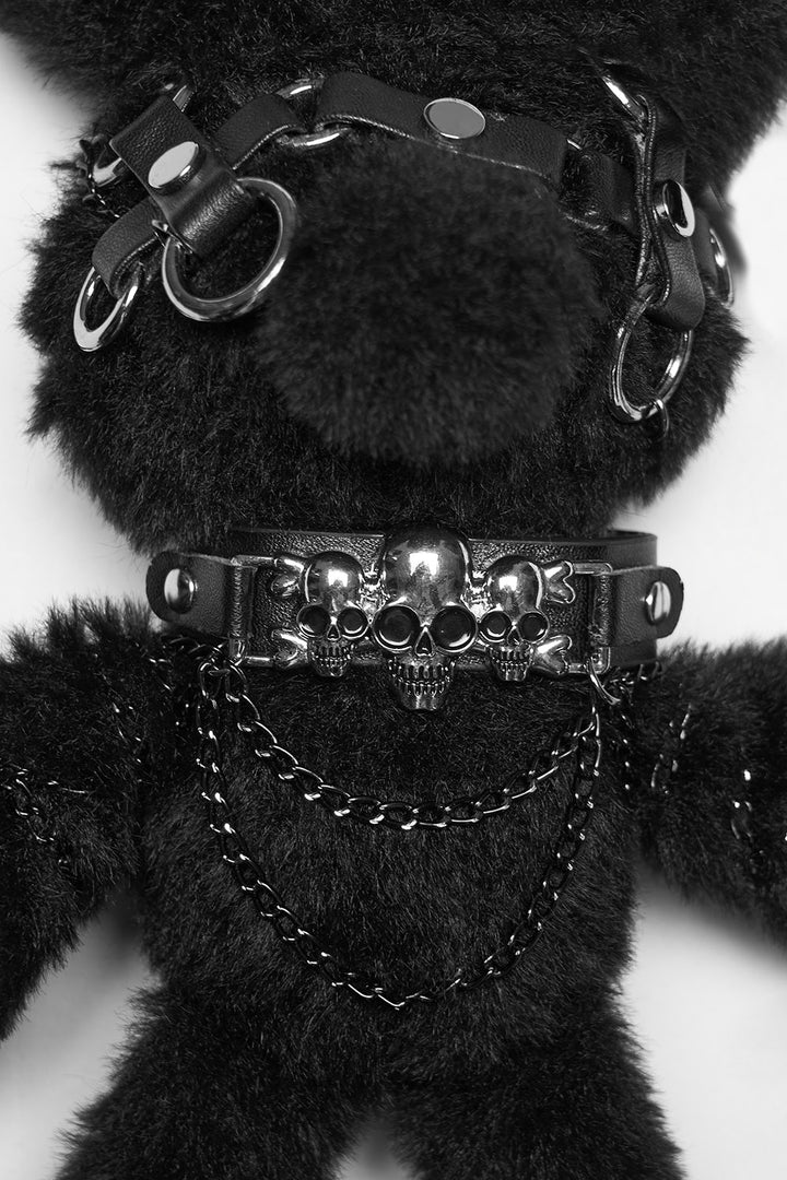 3d novelty dark humor gothic bunny rabbit plush purse with no compartments