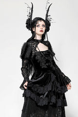 layered velvet gothic dress