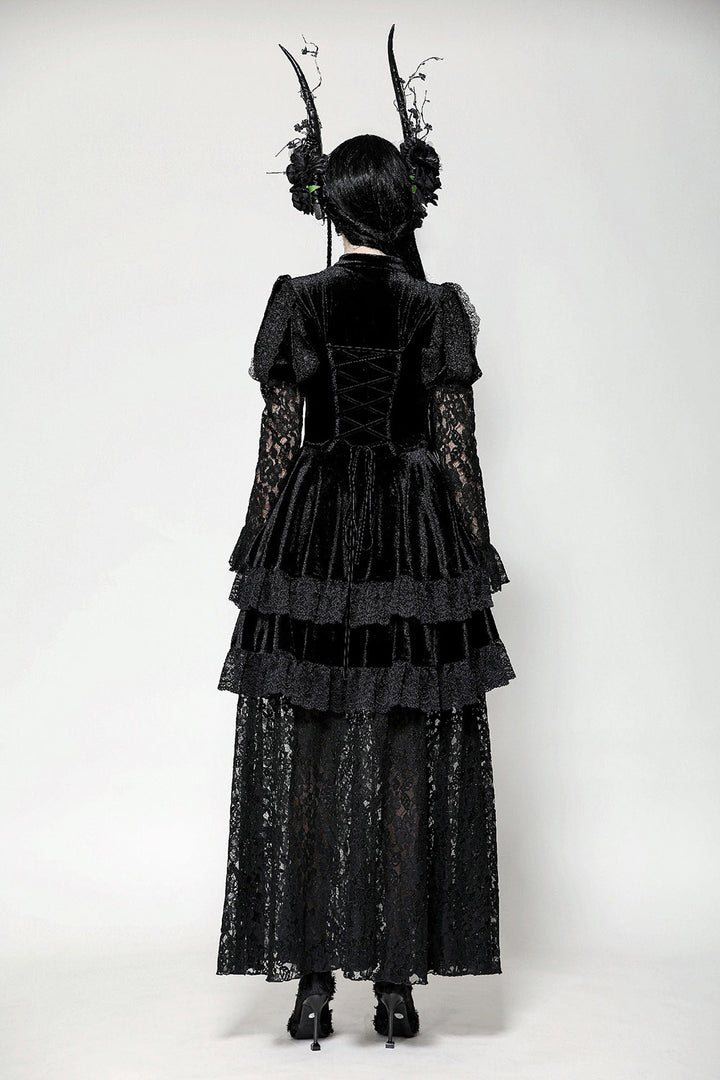 lace sleeve gothic wedding dress
