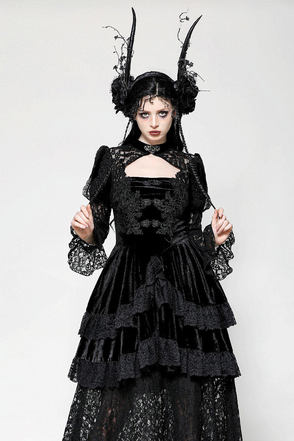 long lace skirt gothic gown